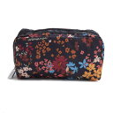 レスポートサック LeSportsac ポーチ コスメポーチ 6511 E716 RECTANGULAR COSMETIC レキュタンギュラーコスメティック FLORAL SPICE ブラック系マルチ