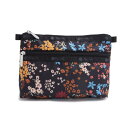 レスポートサック LeSportsac ポーチ コスメポーチ 7105 E716 COSMETIC CLUTCH コスメティック クラッチ FLORAL SPICE ブラック系マルチ