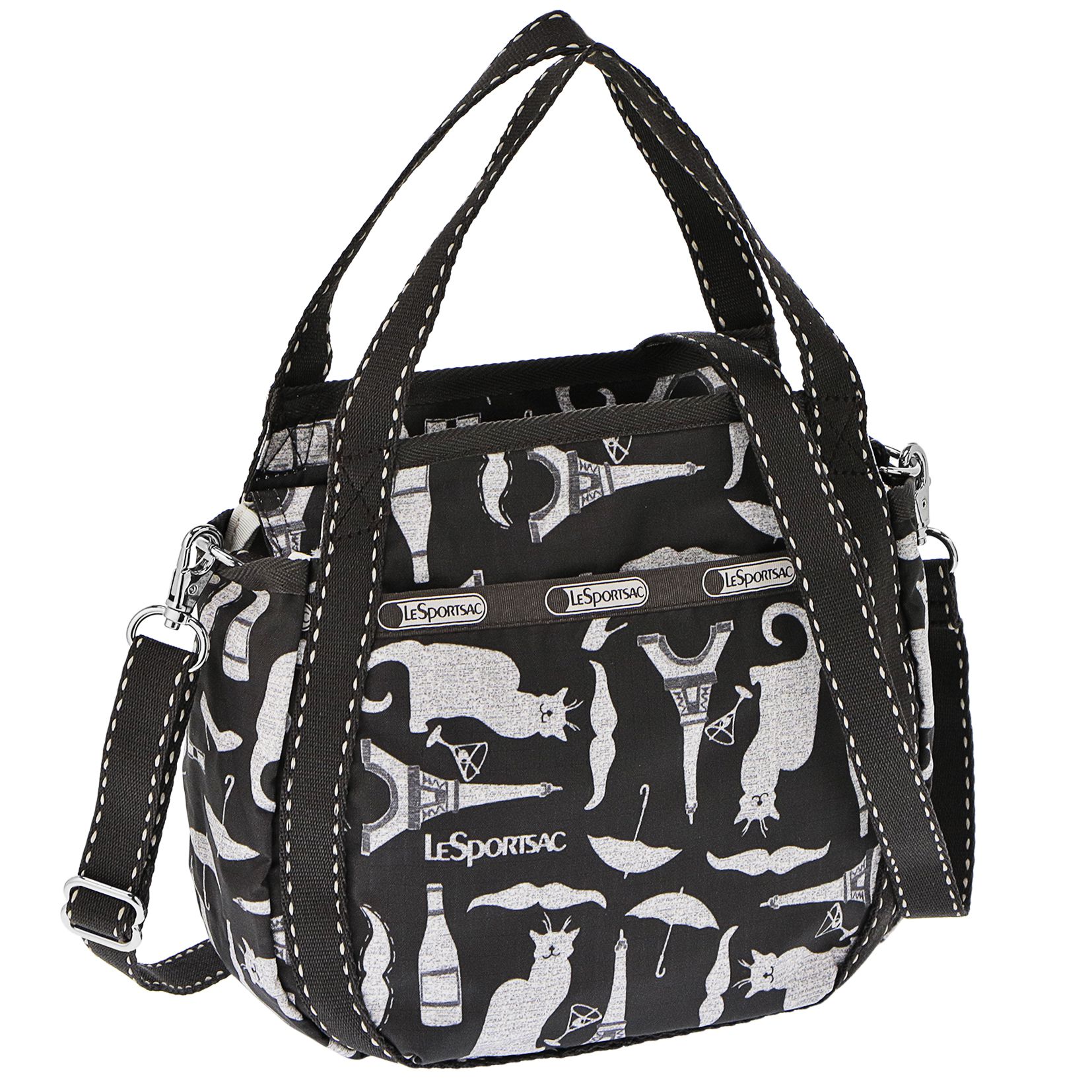 レスポートサック LeSportsac バッグ ハンドバッグ ミニ ショルダーバッグ 斜めがけバッグ 8056 D536 SMALL JENNI スモールジェニー PARIS RAIN PRINT ブラック系