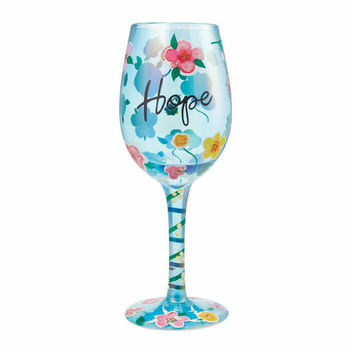 ロリータ LOLITA グラス ワイングラス 6009229 HOPE ホープ 希望 ブルー系 花 おしゃれ ブランド 新品