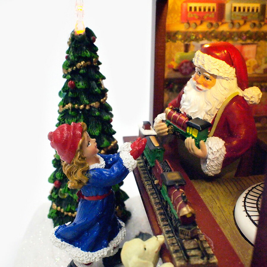 ローマン ミュージカルサンタトレインショップ オルゴール クリスマス インテリア 雑貨 電池 ギフト プレゼント Salada Bowl おしゃれブランド通販