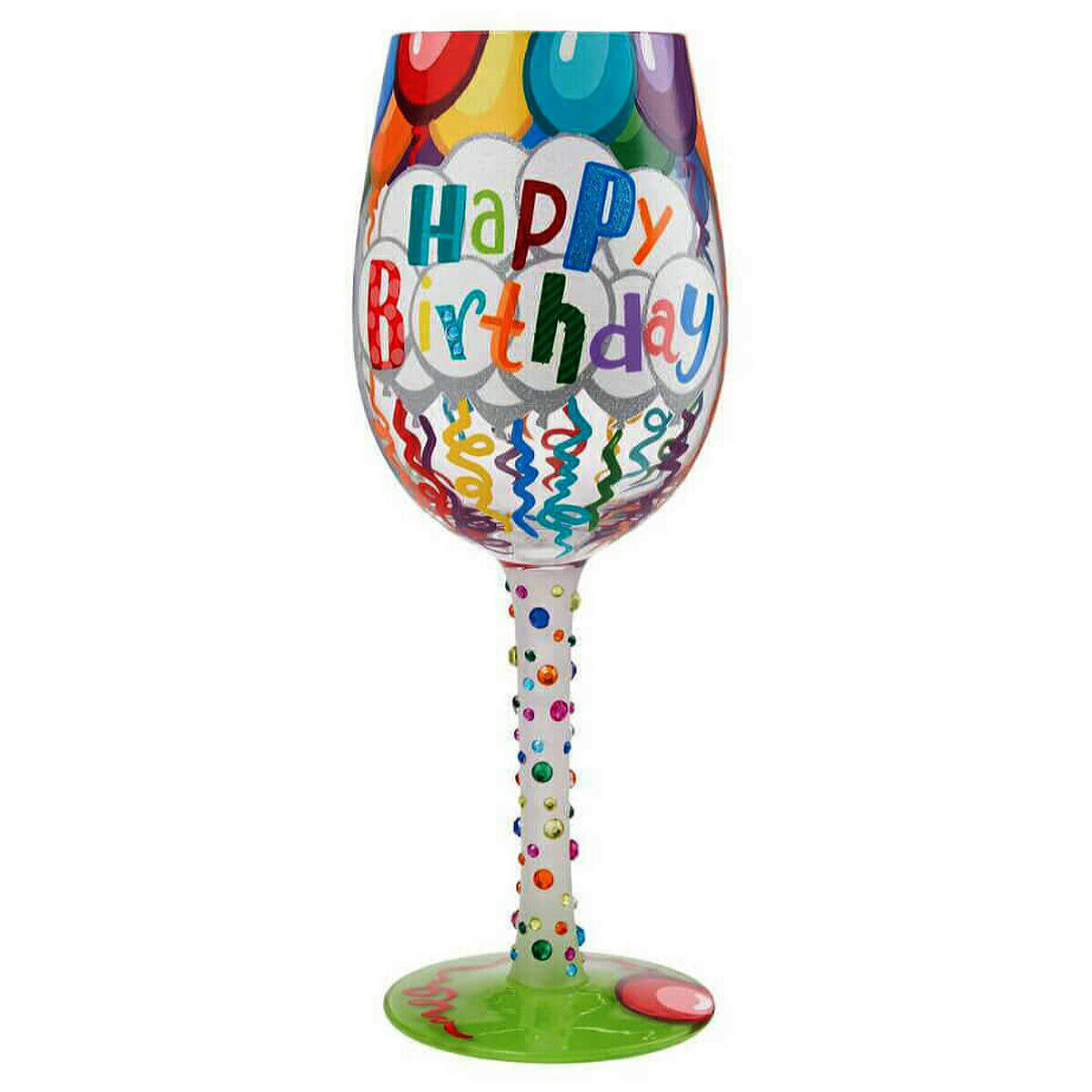 ロリータ LOLITA グラス ワイングラス 6009211 BIRTHDAY STREAMERS バースデーストリーマー 誕生日 風船 バルーン マルチカラー おしゃれ ブランド 新品