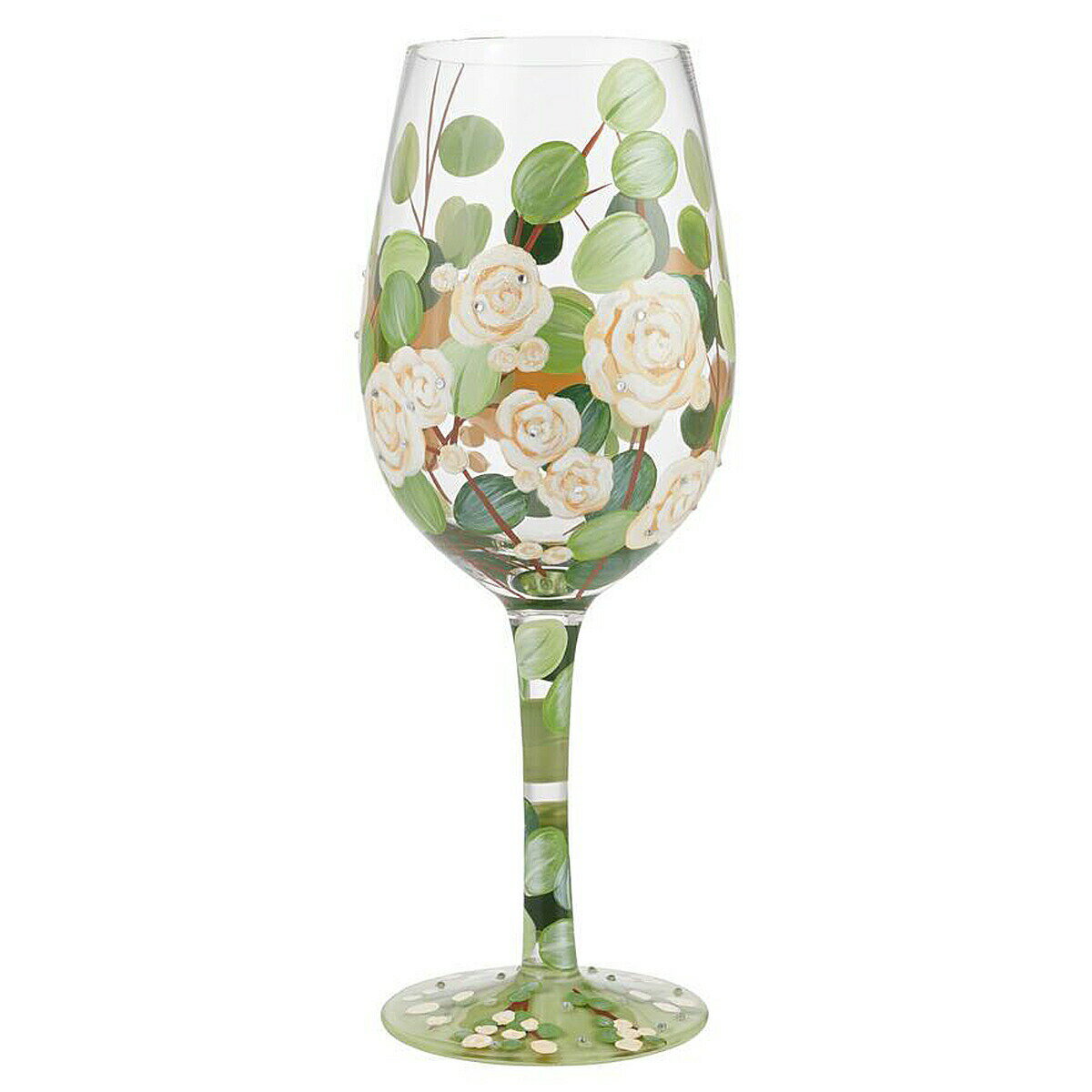 ロリータ LOLITA グラス ワイングラス 6010661 Bouquet in Bloom 咲く花束 花 ライトグリーン+マルチカラー