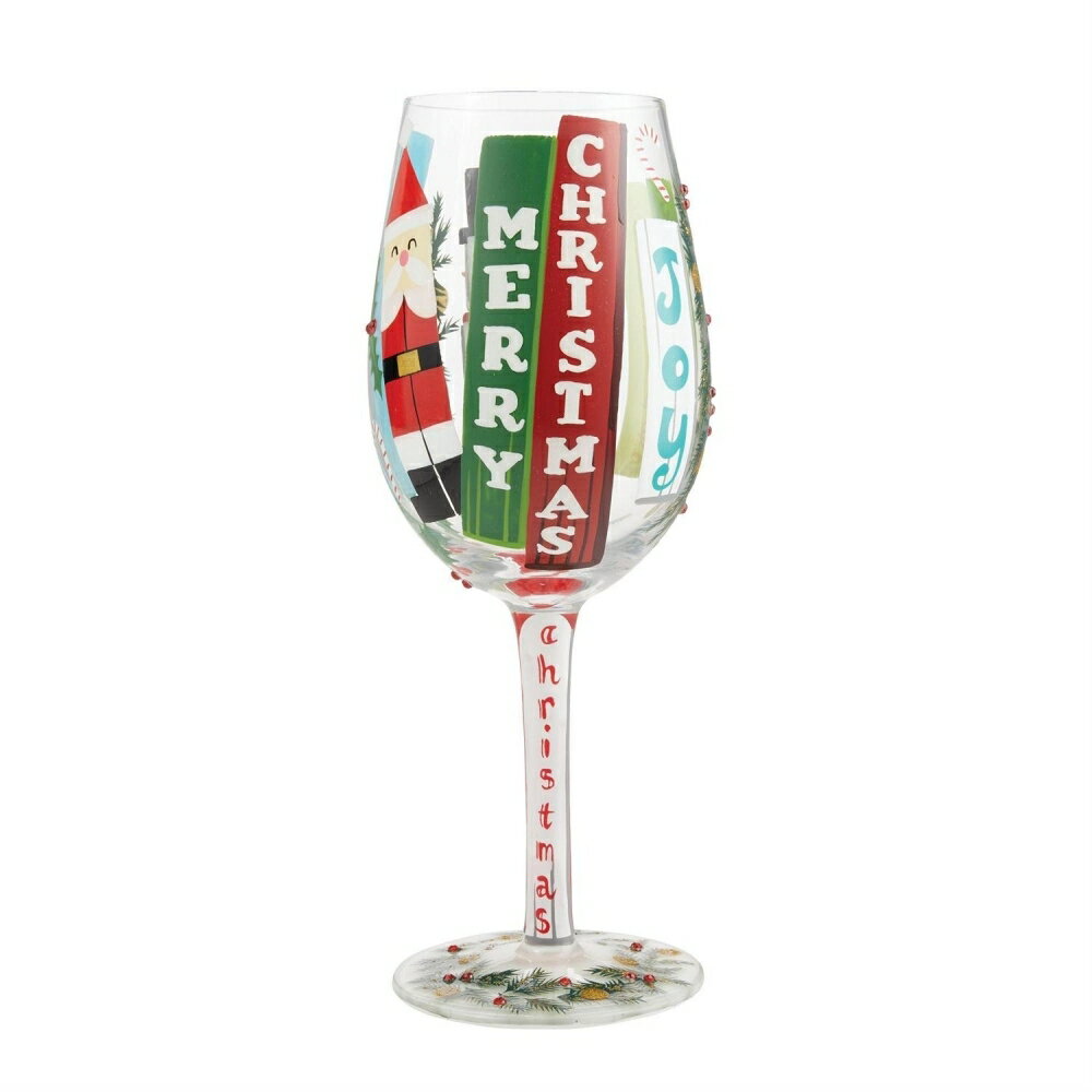 ロリータ LOLITA グラス ワイングラス 6011251 Joyful Greetings うれしそうなご挨拶 クリスマス サンタクロース 食器 おしゃれ ブランド 新品