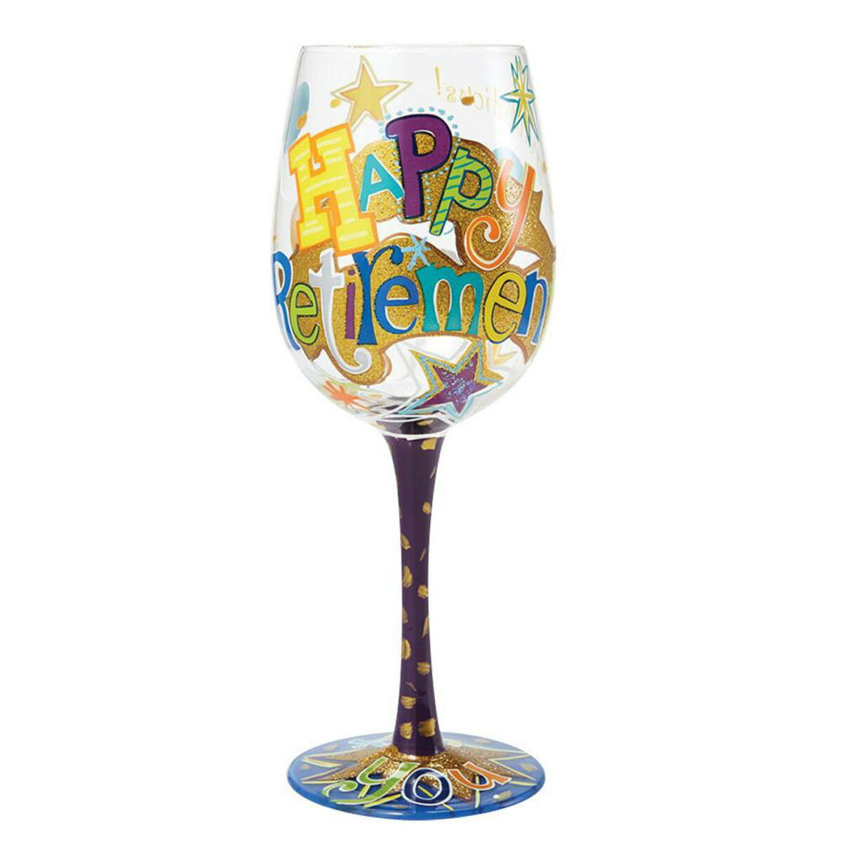 ロリータ LOLITA グラス ワイングラス 食器 コップ GLS11-5534H Happy Retirement 幸せな退職 マルチカラー