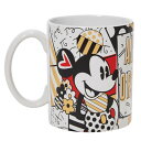 ロメロ ブリット Romero Britto ディズニーブリット Disney by Britto ミッキー＆ミニーマウス マグカップ コップ 単品 食器 マルチカラー