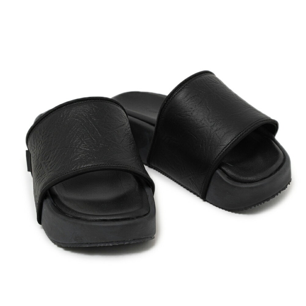 ワイスリー Y-3 サンダル 厚底 ユニセックス レザーサンダル GW8631 Y-3 SLIDE スライド BLACK ブラック