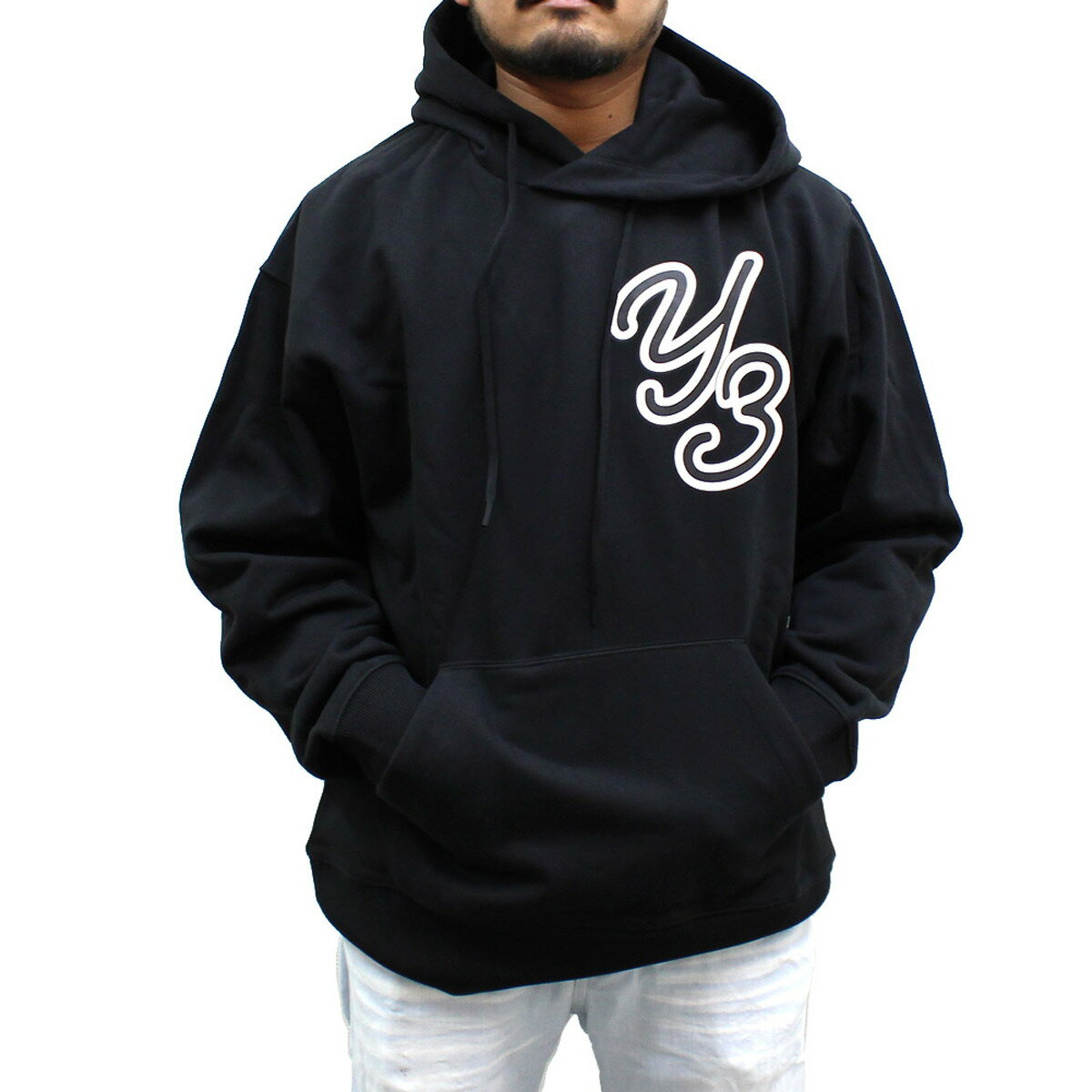 ワイスリー Y-3 フーディー パーカー BLACK GFX HOODIE IT7523 ルーズフィット ビックシルエット ブラック