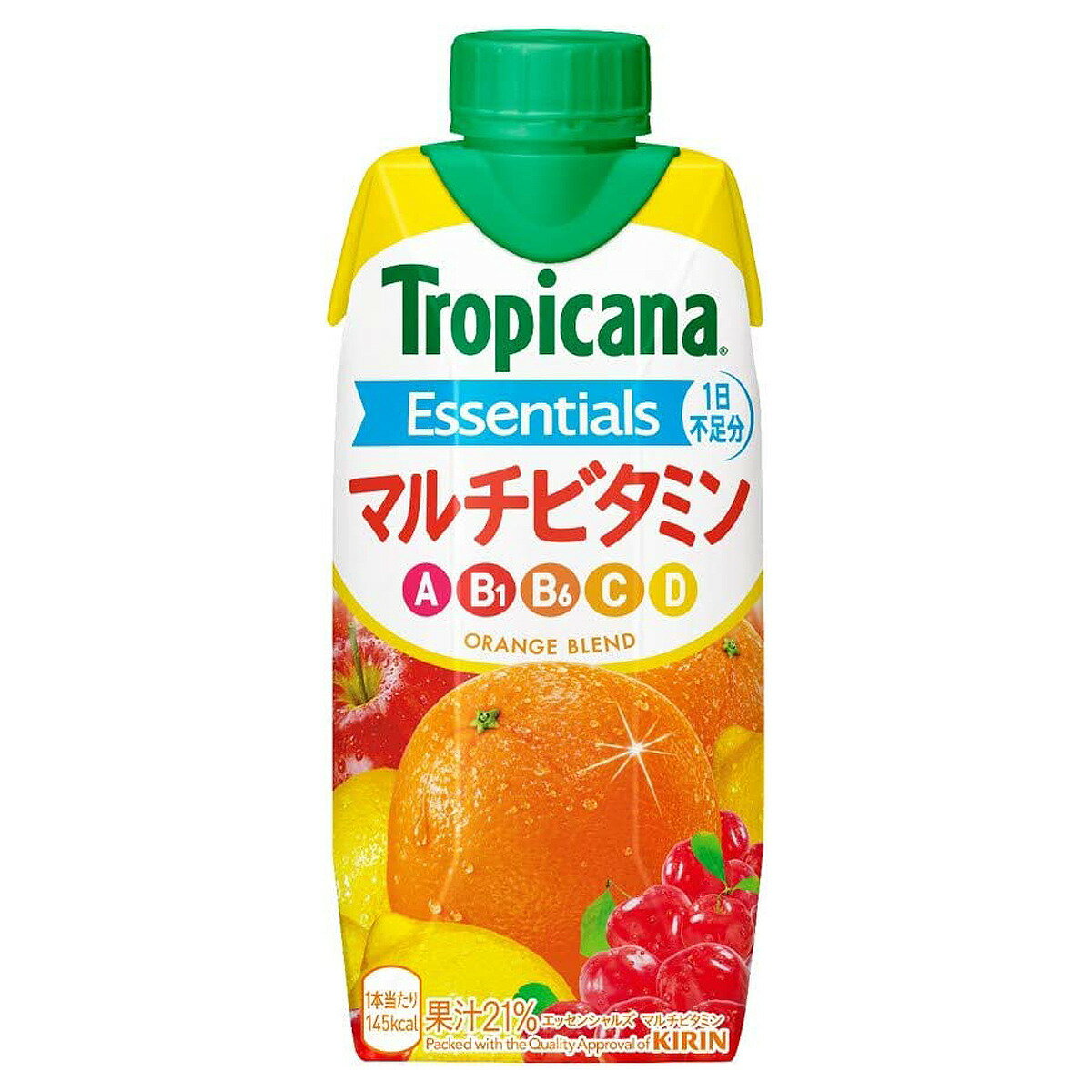 【2ケース】 キリン トロピカーナ エッセンシャルズ マルチビタミン 330ml LLプリズマ容器 飲料 飲み物 ソフトドリンク 12本×2ケース 買い回り 買い周り 買いまわり ポイント消化