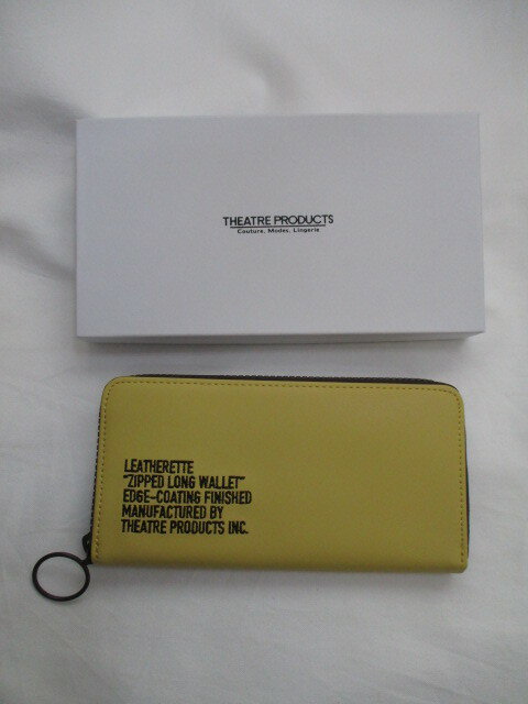 シアター プロダクツ / THEATER PRODUCTS CE220301 LEATHERETTE ZIPPED LONG WALLET イエロー