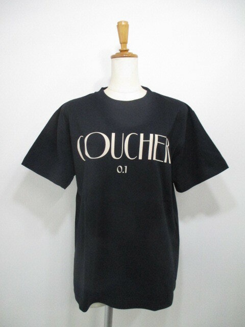 palm RICHE ポームリシュ ロゴTシャツ BLACK レディース 25春夏 半袖 綿100 フロントロゴ バックロゴ プリントTシャツ オフホワイト ブラック Mサイズ 送料無料