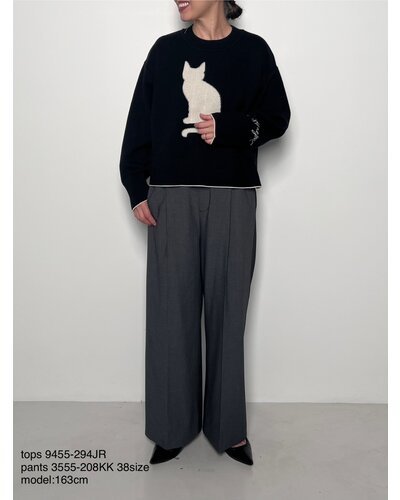 楽天市場】ネコ（柄ワンポイント）（ニット・セーター｜トップス