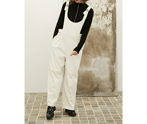 送料無料 アーモンドオイル ALMONDOIL ドビーストライプオーバーオール 252A1409 オーバーオール サロ..