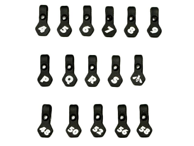 【ヘッドカバー用オプションパーツ】RODDIO (ロッディオ) PU アイアン ヘッドカバー用 番手タグ (4.5.6.Q.R.S.蜂.48.50.52.56....