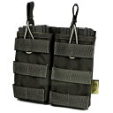 FLYYE Molle EV Universal Double Mag Pouch BK サバゲー,サバイバルゲーム,ミリタリー