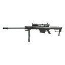 SNOW WOLF バレットM107 (対物ライフル) エアコッキングガン スコープセット BARRETT FIREARMS ライセンス刻印ver ブラック サバゲー,サバイバルゲーム,ミリタリー