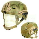 米軍にて納入を行っているメーカーTeamWendy開発の 次世代型ヘルメットシステムEXFIL Tactical Bump Helmet のレプリカ品後部ダイヤルによるサイズ調節が可能で頭の大きさに合わせ、微調節が可能です。ダイヤルを押し回しするとワイヤーが巻き取られサイズが縮み、ダイヤルを引くとワイヤーが緩む設計です。実物のようにカーボンファイバーは使用されていないものの、非常に軽量に作られており、頭部への負担も少ないと思われます。サイドレール、ベルクロは標準装備しております。本製品はA-TACS FG迷彩(A-TACSの森林迷彩)でプリントされております。樹脂製詳細写真は単色カラーのものを流用しています。※商品のバックルやストラップ等のカラー、ならびにその他の商品仕様は、 メーカー都合により予告なく変更となる場合がございます。ご了承下さい。　