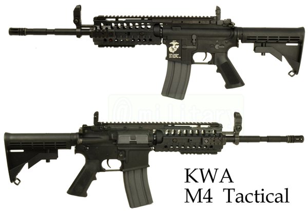 【訳あり品】　KWA M4 タクティカル 電動ガン Marine刻印　サバゲー,サバイバルゲーム,ミリタリー