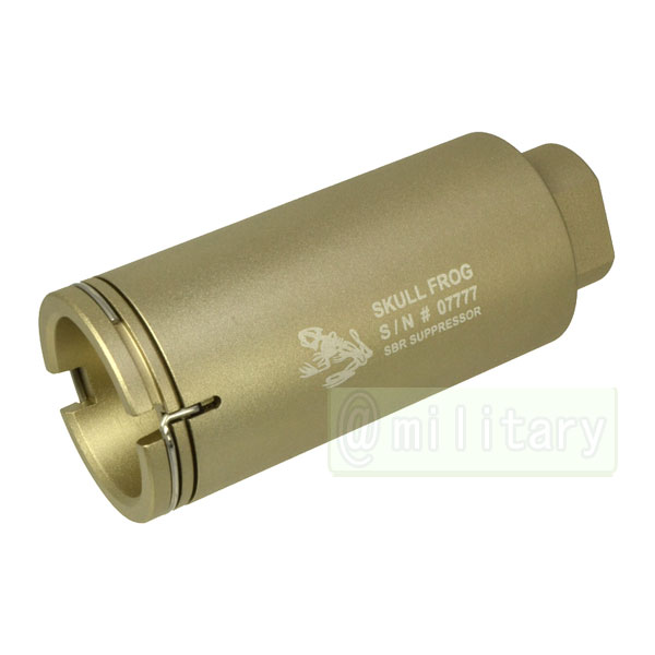 KX3 タイプ フラッシュハイダー Skull Frog 刻印 逆ネジ アルミ製 TAN