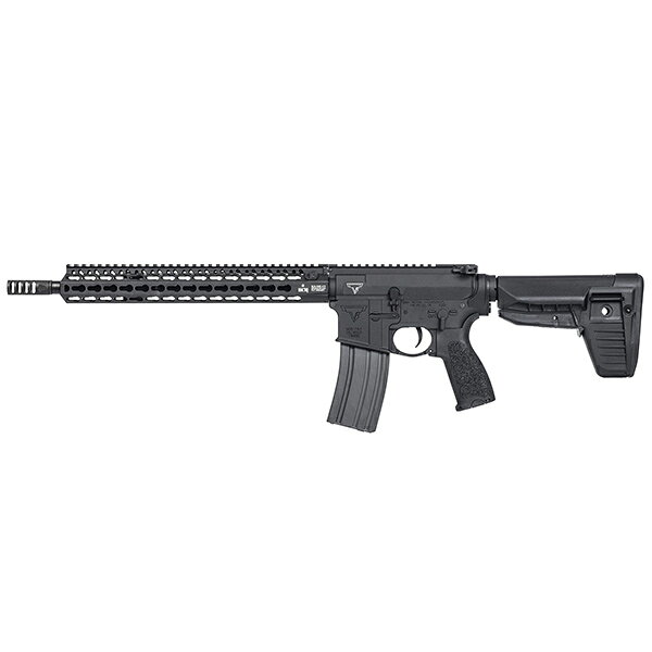 アメリカ実銃カスタムメーカーTaran Tactical Innovations(TTI)社のライセンスホルダーである、 EMG社よりTTI社の正式ライセンスを取得し、 ARカスタムパッケージであるTR-1 Rifleを再現した電動ガンが登場です。 本モデルはTaran Tactical Innovations(TTI)社がカスタムパッケージとして販売を行い、 映画「John Wick: Chapter 2」にて、 殺し屋である主人公のジョン・ウィックが劇中内で使用したライフルを 高いパフォーマンスを有する電動ガンとして再現しています。 正式ライセンスのもと、特徴的な刻印が再現されたアッパー＆ロアレシーバーをはじめに、 ハンドガード、ストック、グリップなど、 カスタムパッケージとしてのスタイリッシュな外観や刻印が 可能な限り再現されたモデルとなっています。 製造はVFCが担当しており、 ユーザーが求める多様な射撃環境に対応できる様、 優れたパフォーマンスを有する高品質・高耐久なGATE社製の光学式センサー搭載 電子トリガー、 GATE 「ASTER V2」を標準搭載しています。 特徴 ・Taran Tactical Innovations(TTI)正式ライセンス ・TTI マーキングレシーバー ・TTI GM Interceptor コンペンセイター(14mm逆ネジ) ・14.5inアウターバレル ・BCM タイプ KMR 13インチ ハンドガード(KEY-MOD) ・BCM タイプ GUNFIGHTER アンビ チャージングハンドル ・BCM タイプ GUNFIGHTER MOD3 ピストルグリップ ・BCM タイプ GUNFIGHTER MOD1 SOPMOD ストック ・Gate Aster電子トリガー内蔵 全長：約 810-900mm 重量：約 2480g(本体のみ) セレクタ：セーフ、セミ、フル インナーバレル長：約 380mm マガジン装弾数：約 120発 主要材質：アルミニウム合金、スチール、金属、樹脂 バッテリーコネクタ：T型2P バッテリー配線はストック内(7.4v Li-Po推奨) (バッテリー付属しません) ※商品仕様はメーカー情報によるものです。 製品版は変更となる場合もございますので予めご了承下さい。