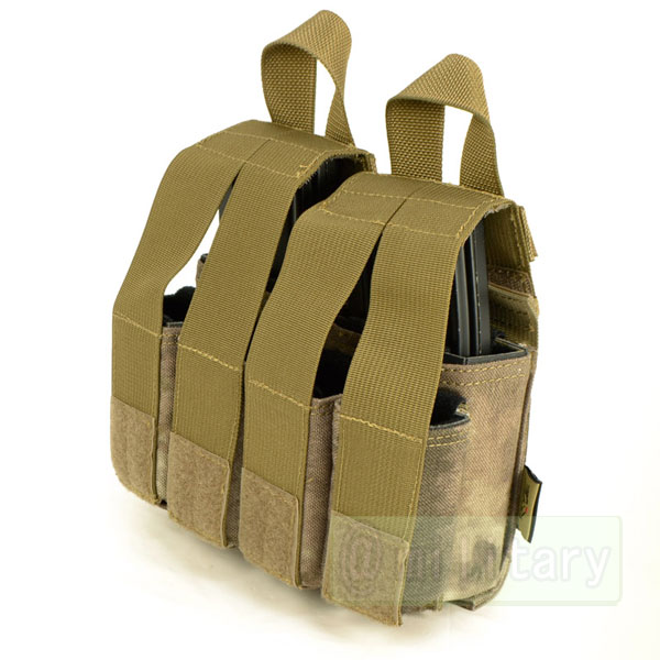 FLYYE MOLLE Double M4 + Quad Pistol Mag Pouch A-TACS　サバゲー,サバイバルゲーム,ミリタリー