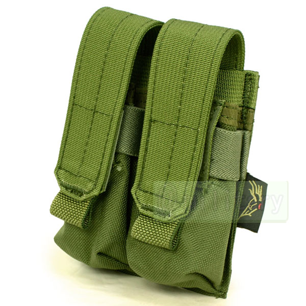 FLYYE MOLLE Double 9mm Mag Pouch Ver.FE OD　サバゲー,サバイバルゲーム,ミリタリー