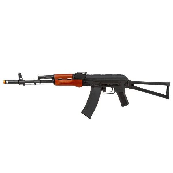 SAMURAIのLancer Tactical AKS-74 ETU電子トリガー搭載 電動ガン リアルウッド/スチールフレーム｜アングル3