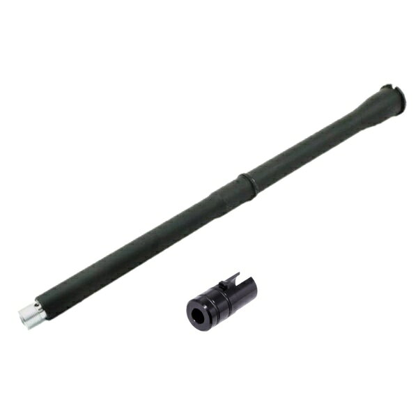 IRON AIRSOFT アルミCNC NOVESKE 556 タイプ 14.5インチ アウターバレルセット マルイ M4 MWS GBB用 ブラック[1711C+1512E]
