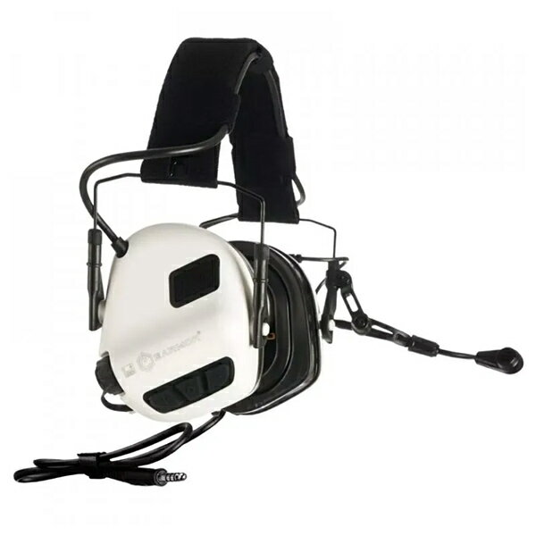 OPSMEN EARMOR M32 PLUS Tactical Headset 無線通信用電子イヤーマフ スノーホワイト