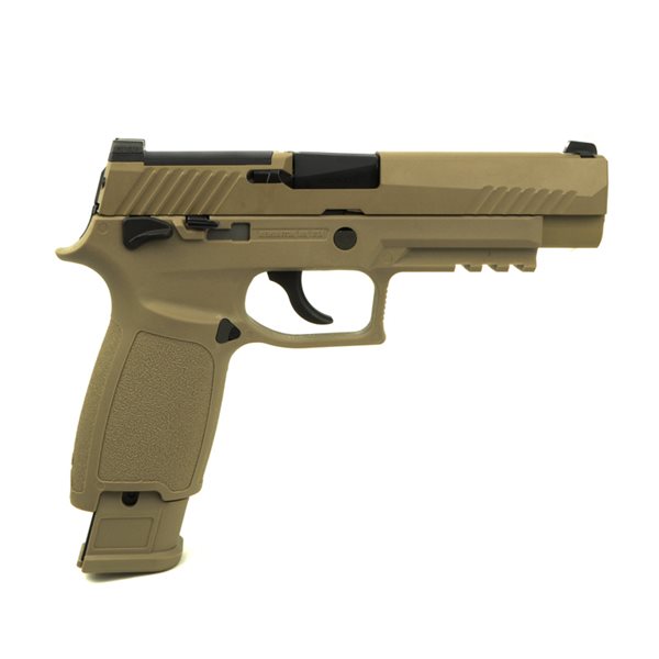 SAMURAIのAsia Electric Guns AEG-F17 SIG P320 M17 フルサイズ ガスブローバックガン 無刻印ver. デザートカラー｜アングル2