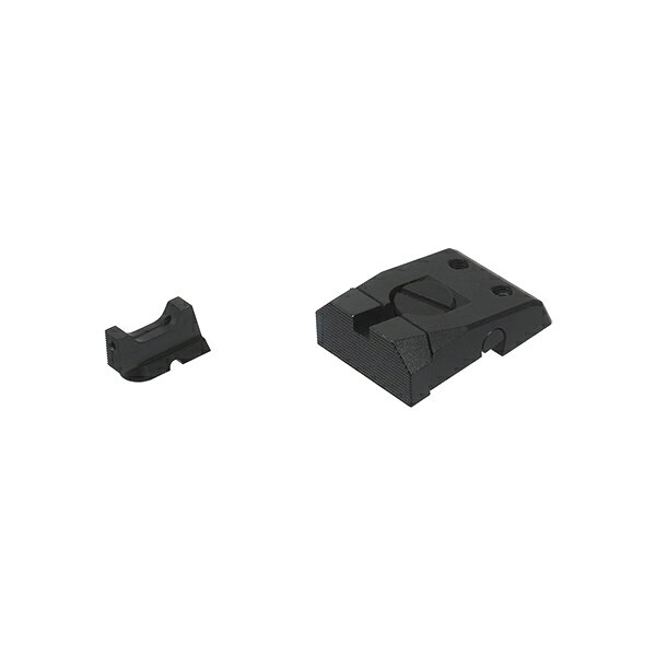 SAMURAIの5KU アルミニウム ファイバーサイトセット ASG/KJW GBB CZ SHADOW2用 ブラック｜アングル2