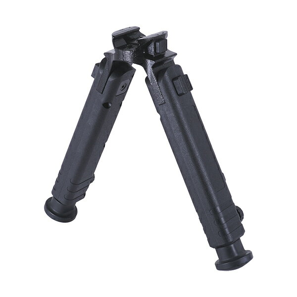 SAMURAIのASG ユニバーサル ライトウェイト タクティカルバイポッド 20mm(ピカティニー規格)レール 用｜アングル2