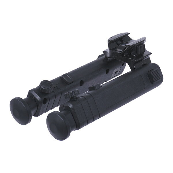 SAMURAIのASG ユニバーサル ライトウェイト タクティカルバイポッド 20mm(ピカティニー規格)レール 用｜アングル3