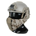 TMC MANDIBLE for OC Highcut Helmet ( AOR1 )、 ヘルメットのサイドレールに取り付けるタイプのハーフフェイスマスク。 各種迷彩パターンや、無地カラーの生地を使用したユニークなデザインで 装備の雰囲気をまとめたり、またアクセントとしても楽しめます。 顔面の中でも、特に目元から下側の部分を被弾のリスクから保護する実用的で インパクトのある装備アイテムです。 【メーカー情報】 for cosplay only, only fit O C style highcut helmet ※（迷彩柄の商品の場合）迷彩柄の特性上、パターンは個体によって異なります。 ※商品にヘルメット等は付属しません。掲載画像は使用イメージです。 ※ご使用の際、メーカー差異や商品個体差などにより多少の加工調節などが必要となる場合もございます。　