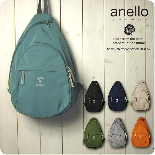 アネロ バッグ レディース anello ボディバッグ/アネロ ボディ 正規品 縦型/しっとり軽量ポリエステル素材 縦型 ボディバッグ/軽量 レディース/メンズ ボディバッグ