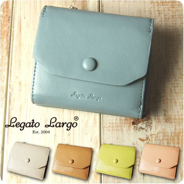 財布 レディース 折財布/ラム革風フェイクレザー フラップ 折り財布/レガートラルゴ Legato Largo フラップ 二つ折り 財布