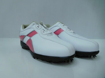 ゴルフシューズ レディース 女性用 フットジョイ Footjoy eCOMFORT 98662J ホワイト/ピンク 22.5cm SU096