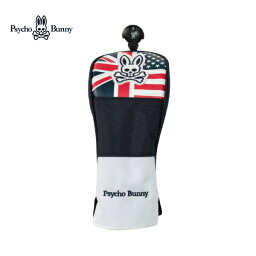 Psycho Bunny サイコバニー Anglo American FLAG SPORT フェアウェイウッド用(160cc対応:7W〜9W用)ヘッドカバーPBMG0FH3 30 ネイビー AC1344