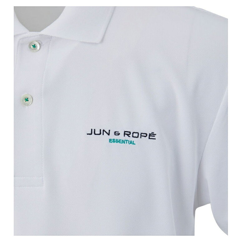 Jun & Ropé(ジュンアンドロペ) ゴルフウェア 春夏 メンズウエア 男性用 【ESSENTIAL】半袖ポロシャツ/UVケア機能/EJM25700 ホワイト L:SSM835 XL:SSM836 XXL:SSM837