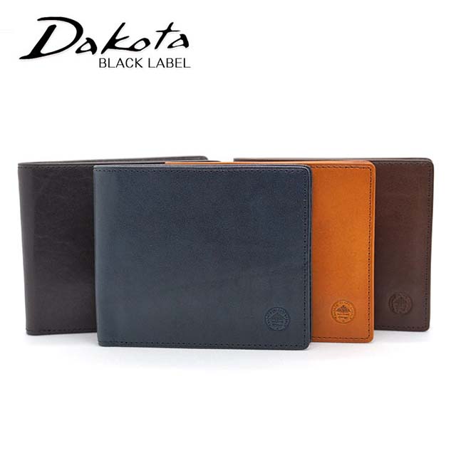 ダコタ ブラックレーベル フリムジー 二つ折り財布 小銭入れ無し 0620031 Dakota Black Label Flimsy ブラック チョコ キャメル ネイビー 2024 AW 新作 父の日 牛革 プレゼント ビジネス カジュアル 薄め 軽量 メンズ レディース ラッピング カードポケット 8枚