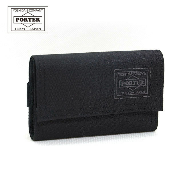 ポーター キーケース ポーター ディル キーケース 653-09757 PORTER DILL KEY CASE ブラック 6連 Dナスカン カードポケットあり 駐車券 サービス券 クレジットカード