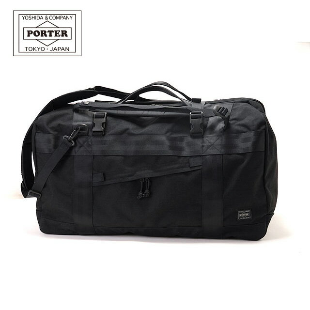 ポーター 旅行・トラベルバッグ メンズ ポーター ブースパック 3WAYダッフルバッグ(L) PORTER BOOTH PACK 3WAY DUFFLE BAG(L) 853-07994 ブラック ボストンバッグ ショルダーバッグ バックパック リュック 70L 3泊〜5泊 ビジネス 旅行 預け入れ国際基準サイズ（表記サイズの場合） 預け入れ無料