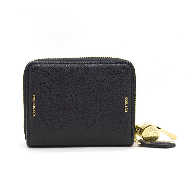 ポーター 財布 二つ折り財布 吉田 カバン ラウンドファスナー PORTER TONE 150-02289 デュオパース シュリンクレザー エクセラファスナー ホイッスル ACME WHISTELES タイタニック ビジネス 通勤 通学 ブラック キャメル 一回り小さめ カードポケット 3枚