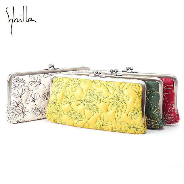 シビラ 長財布 レディース がま口 マレッサ Sybilla Maleza 5470184 レディース 財布 シビラ カラー アイボリー レッド グリーン マスタード 送料無料 代引き手数料無料 雑草 草 クミン やらかい ふわふわ