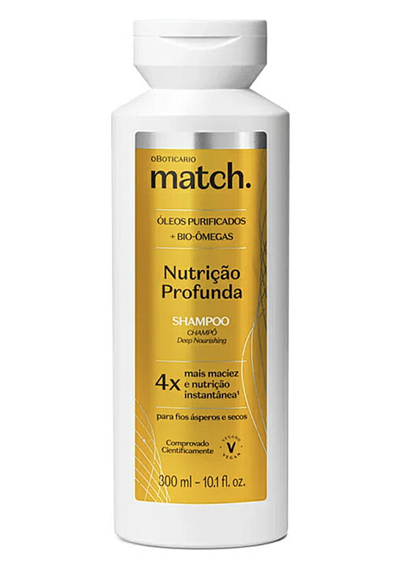 オ ボチカリオ マッチ ディープナリッシング ヘアシャンプー 300ml O Boticario ブラジル製ヘアケア （ドライヘア ダメージヘア用）