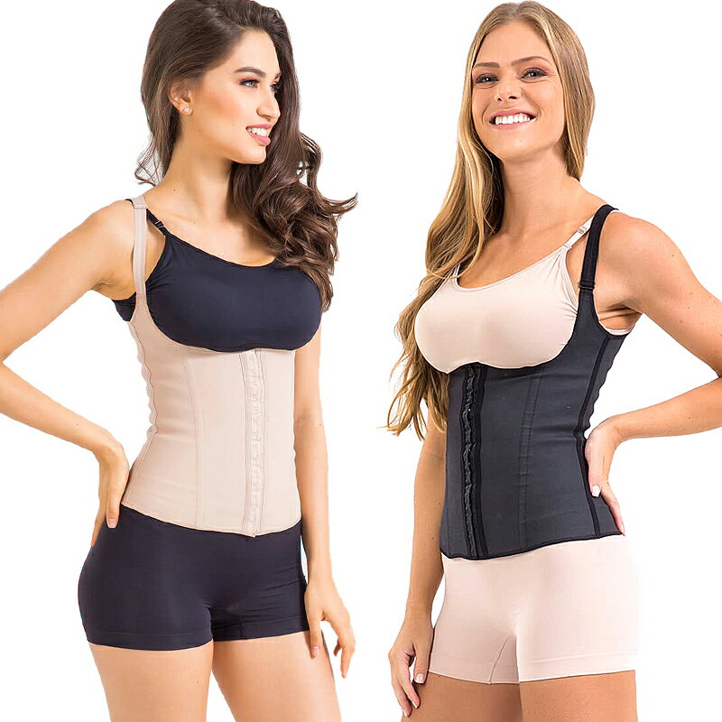 エスベルト コットンボディシェイパーコルセット オープンバスト 補整 補正・2色展開・2色展開<ブラック / ベージュ> Esbelt ブラジル製 インナー 下...