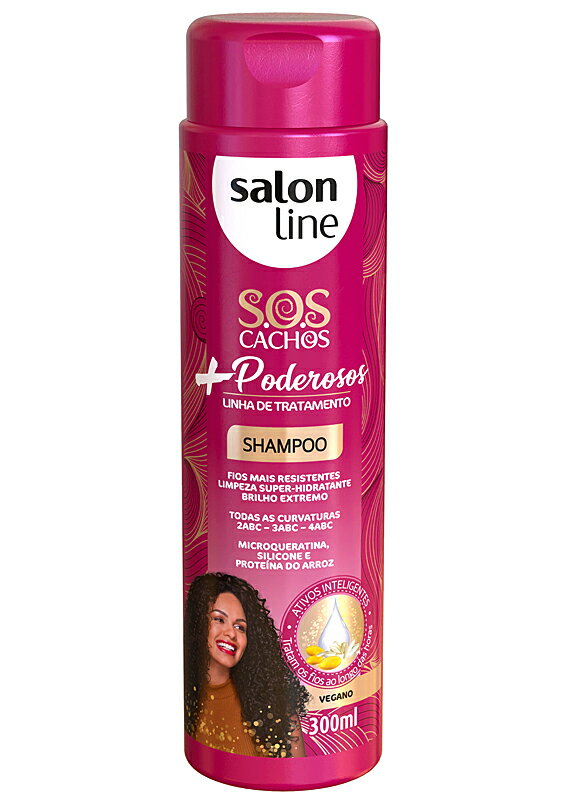 SALON LINE サロンライン モアパワー カーリー ヘア シャンプー 300ml ブラジル製ヘアケア カールヘア（ウェービー・パーマー・カーリーヘア用）