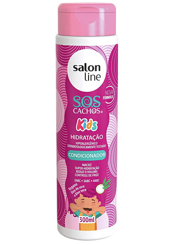 SALON LINE サロンライン キッズ カーリー ヘア コンディショナー 300ml ブラジル製ヘアケア リンス カールヘア 子ども・カーリーヘア用 