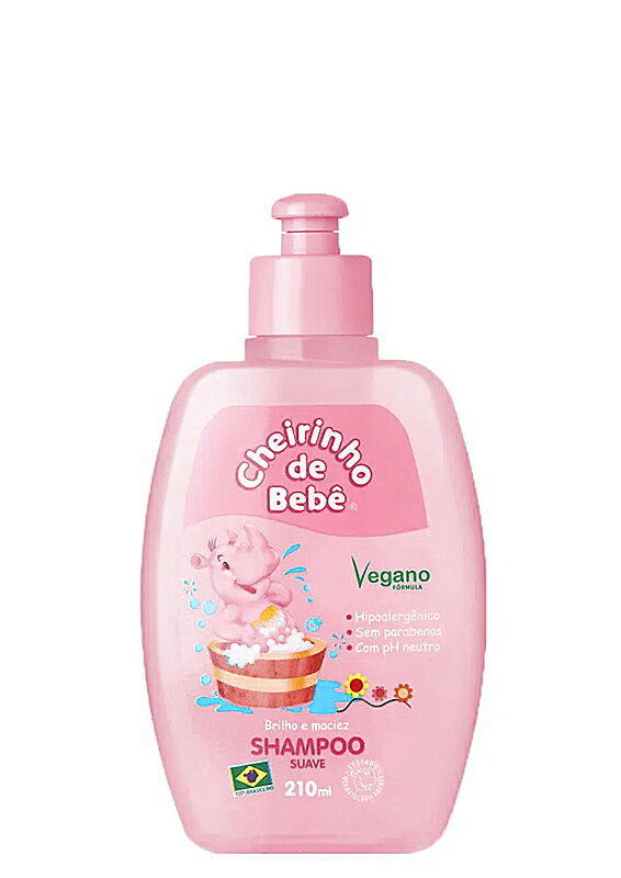 シェイリニョ デ ベベ・ベイビー ヘア シャンプー ピンク 210ml ブラジル製 ヘアケア（赤ちゃん・こども用）