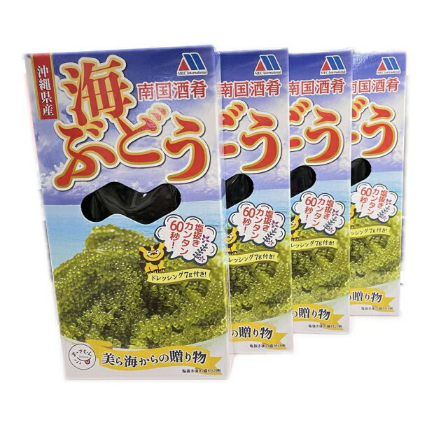 沖縄県産 海ぶどう（南国酒肴）100g×4箱 塩水 タレ(7g)...